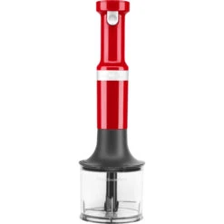 KitchenAid Cordless Variable Speed Hand Blender With Chopper And Whisk Attachment In Empire Red -KitchenAid Shop khbbv83er 4