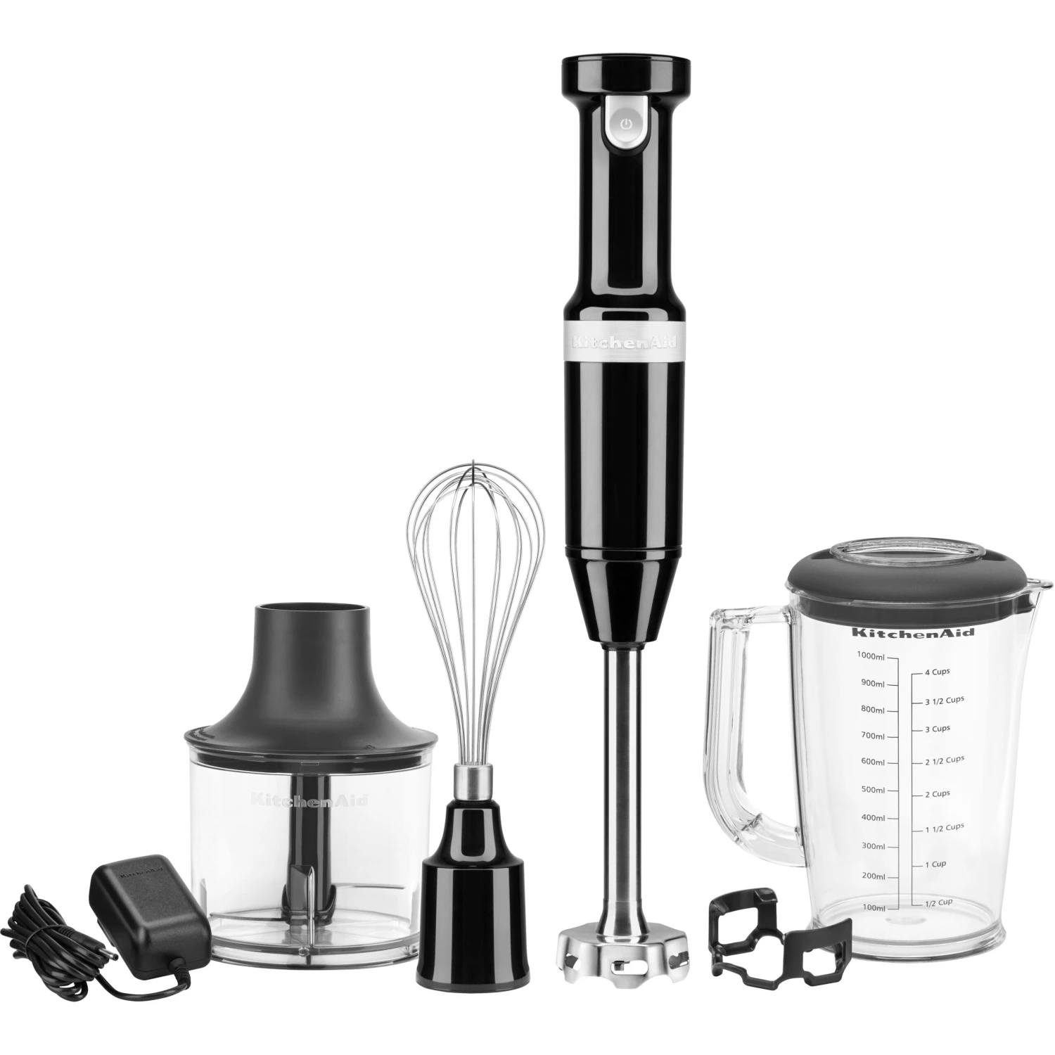 KitchenAid Cordless Variable Speed Hand Blender With Chopper And Whisk Attachment In Onyx Black 3 KitchenAid Cordless Variable Speed Hand Blender With Chopper And Whisk Attachment In Onyx Black