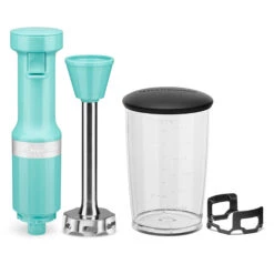 KitchenAid Corded Variable-Speed Immersion Blender In Aqua Sky With Blending Jar 11 KitchenAid Corded Variable-Speed Immersion Blender In Aqua Sky With Blending Jar -KitchenAid Shop khbv53aq 4