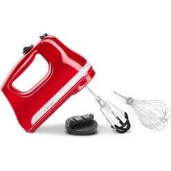 KitchenAid - 6 Speed Hand Mixer With Flex Edge Beaters - KHM6118 - Empire Red -KitchenAid Shop khm6118er 3