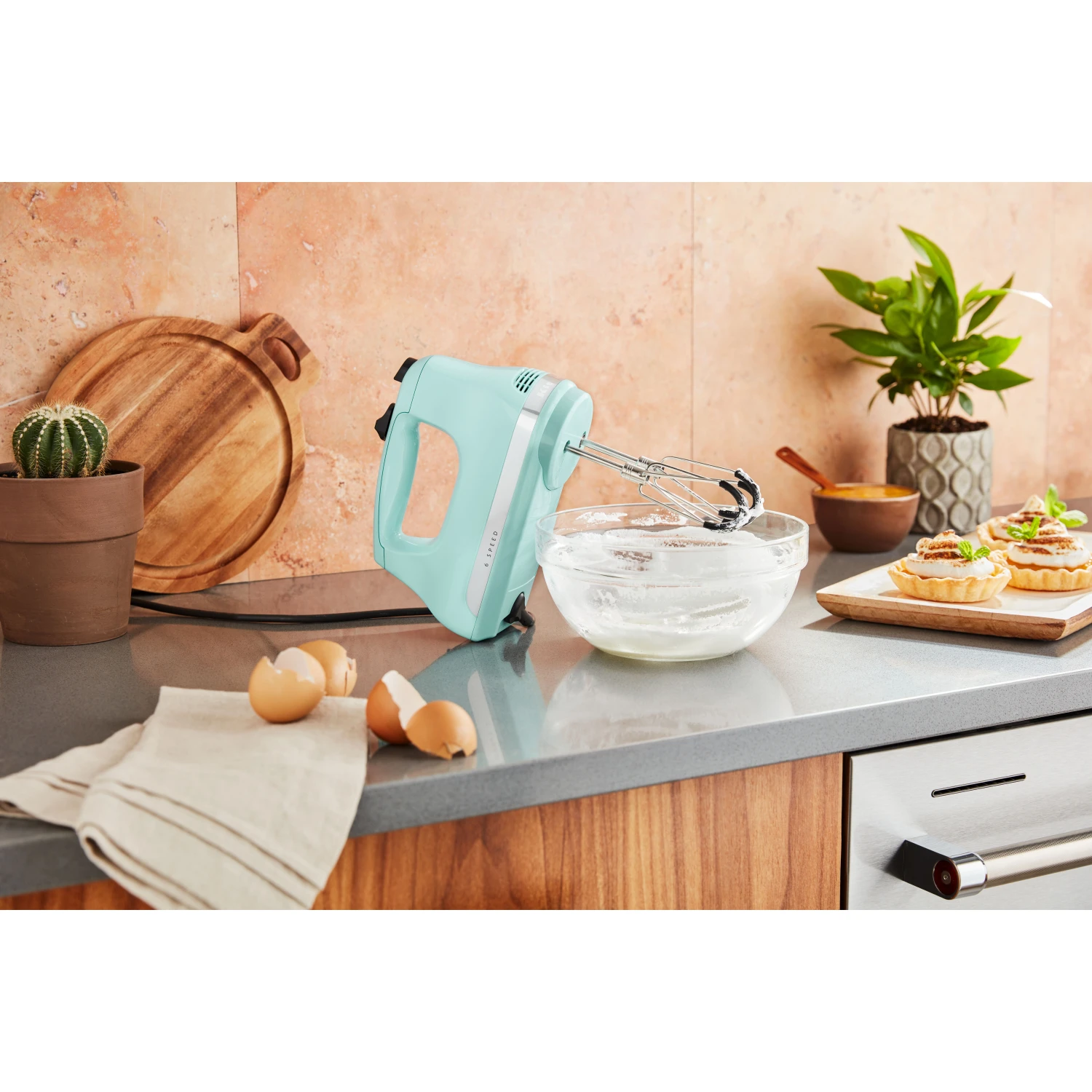 KitchenAid 6-Speed Hand Mixer With Flex Edge Beaters In Ice 5 KitchenAid 6-Speed Hand Mixer With Flex Edge Beaters In Ice - Image 3