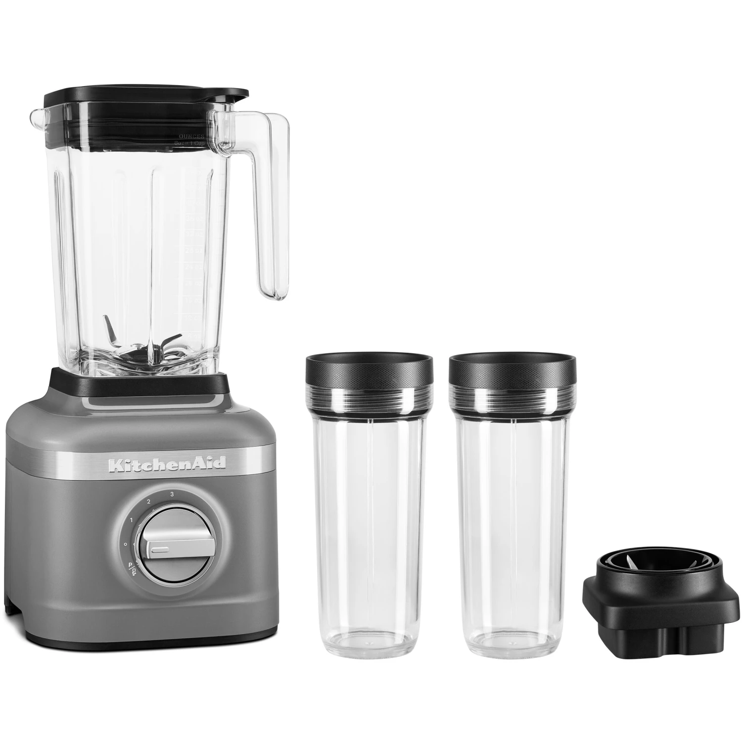 KitchenAid K150 3-Speed Ice Crushing Blender With 16-Oz. And 48-Oz. Blending Jars In Charcoal Gray 3 KitchenAid K150 3-Speed Ice Crushing Blender With 16-Oz. And 48-Oz. Blending Jars In Charcoal Gray