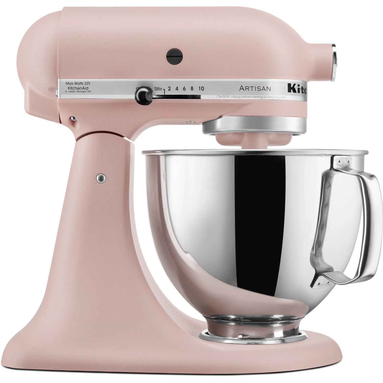 KitchenAid Artisan Series 325-Watt Tilt-Back Head Stand Mixer In Feather Pink 3 KitchenAid Artisan Series 325-Watt Tilt-Back Head Stand Mixer In Feather Pink