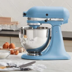 KitchenAid Artisan Series 325-Watt Tilt-Back Head Stand Mixer In Blue Velvet -KitchenAid Shop ksm150psvb lifestyle1
