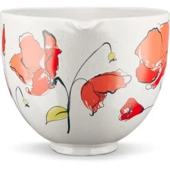 KitchenAid 5-Qt. Ceramic Bowl For Tilt-Head Stand Mixers, Poppy 9 KitchenAid 5-Qt. Ceramic Bowl For Tilt-Head Stand Mixers, Poppy -KitchenAid Shop ksm2cb5ppy 2