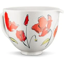KitchenAid 5-Qt. Ceramic Bowl For Tilt-Head Stand Mixers, Poppy 10 KitchenAid 5-Qt. Ceramic Bowl For Tilt-Head Stand Mixers, Poppy -KitchenAid Shop ksm2cb5ppy 3