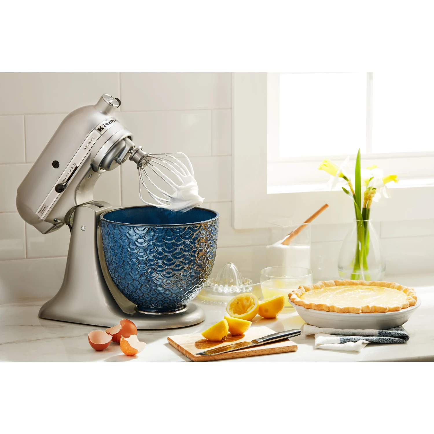 KitchenAid 5-Qt. Ceramic Bowl For Tilt-Head Stand Mixers, Blue Mermaid Lace 5 KitchenAid 5-Qt. Ceramic Bowl For Tilt-Head Stand Mixers, Blue Mermaid Lace - Image 3