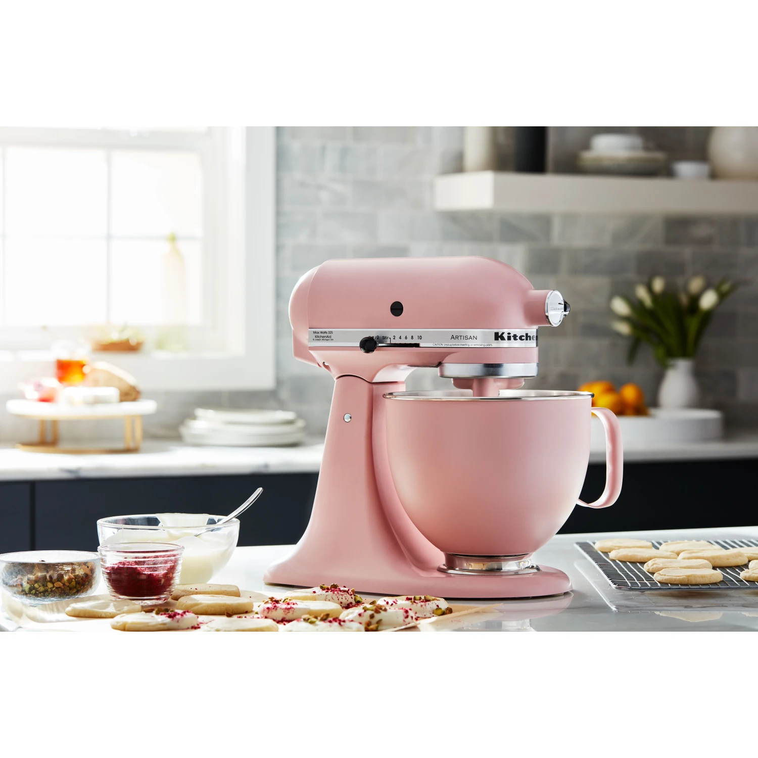 KitchenAid 5-Quart Tilt-Head Colorfast Finish Stainless Steel Bowl In Matte Dried Rose 4 KitchenAid 5-Quart Tilt-Head Colorfast Finish Stainless Steel Bowl In Matte Dried Rose - Image 2